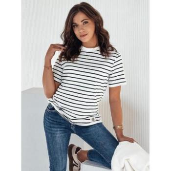 Rövid ujjú - Kék-fehér női csíkos póló RY2564 kép