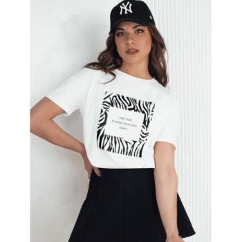 Rövid ujjú - Női fehér póló nyomtatással kép