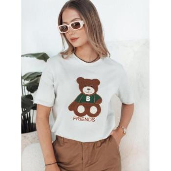 Rövid ujjú - Női pisztácia színű póló mackóval RY2540 kép