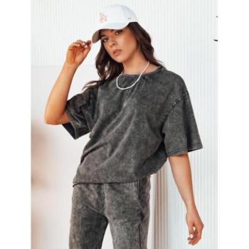 Rövid ujjú - Női szürke oversize póló kép