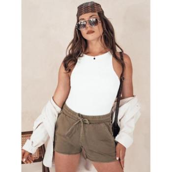 Rövidnadrágok - Női barna rövidnadrág rugalmas derékkal kép