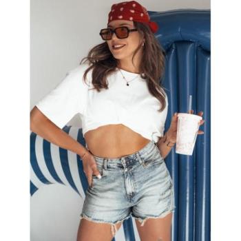 Rövidnadrágok - Női farmer rövidnadrág kék színben kép