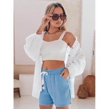 Rövidnadrágok - Női kék magas derekú rövidnadrág SY0446 kép