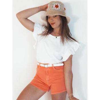 Rövidnadrágok - Női narancssárga farmer rövidnadrág kép