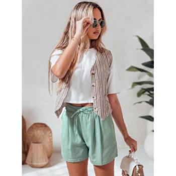 Rövidnadrágok - Női zöld vászon rövidnadrág SY0461 kép