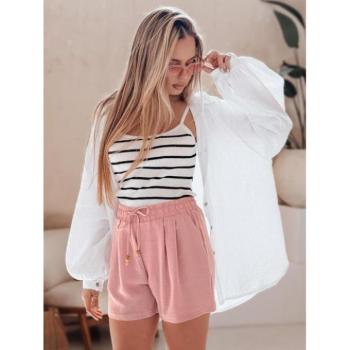 Rövidnadrágok - Rózsaszín női rövidnadrág SY0437 szövetből kép