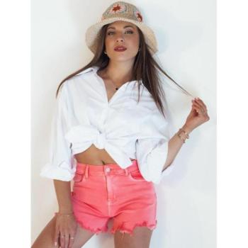 Rövidnadrágok - Rózsaszín rojtos női rövidnadrág kép