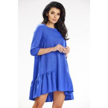 Ruhák hétköznapi viseletre - Fukszia színű fodros bő ruha kép