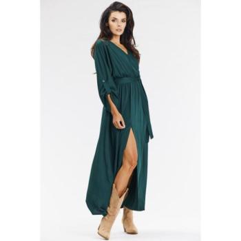 Ruhák hétköznapi viseletre - Laza zöld színű női maxi ruha kép