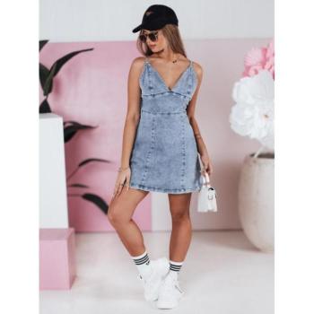 Ruhák hétköznapi viseletre - Női farmer ruha pántokkal EY2568 kép