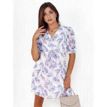 Ruhák hétköznapi viseletre - Női fehér virágos ruha megkötővel kép