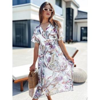 Ruhák hétköznapi viseletre - Női midi ruha színes mintával kép