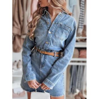 Ruhák hétköznapi viseletre - Női miniruha farmer övvel EY2569 kép