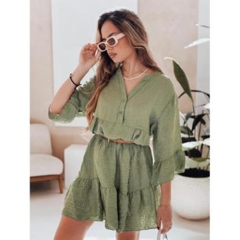 Ruhák hétköznapi viseletre - Zöld nyári muszlin ruha EY2616 kép