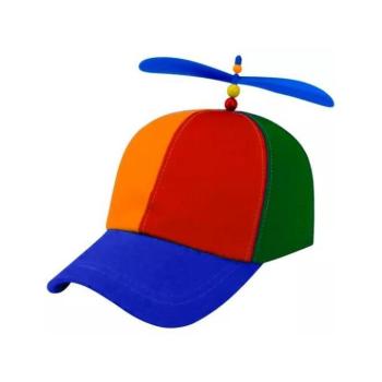 Sapkák és hajpántok lányoknak - Színes sapka propellerrel kép