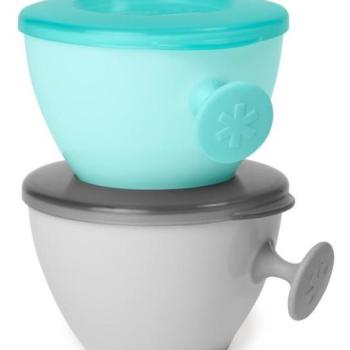SKIP HOP Tányérok fedővel és Easy Grab fogantyúval Grey,Teal 2 x... kép