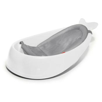 SKIP HOP Vanička ergonomikus alátéttel Moby 3 fázisú fehér kép