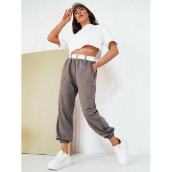 Sport nadrágok - Laza szürke magas derekú nadrág kép