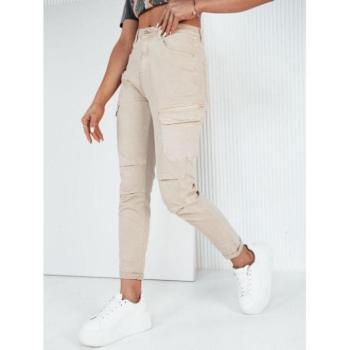 Sport nadrágok - Női bézs színű magas derekú nadrág kép