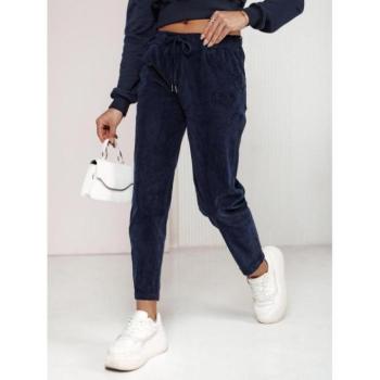 Sport nadrágok - Női sötétkék kordbársony nadrág UY2288 kép