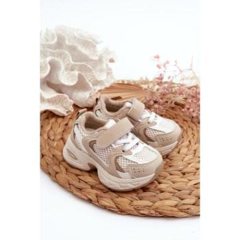 Sportcipők lányoknak - Bézs színű gyermek sportcipők kép