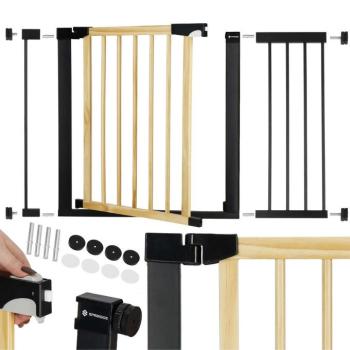Springos Biztonsági kapu 110-117cm - Fekete, Barna kép