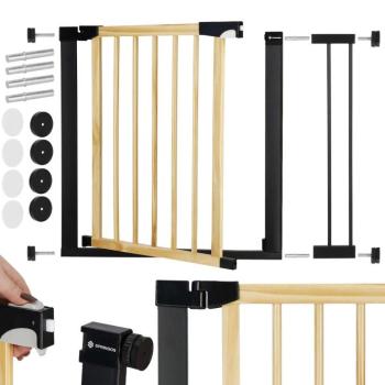 Springos Biztonsági kapu 89-96cm - Fekete, Barna kép