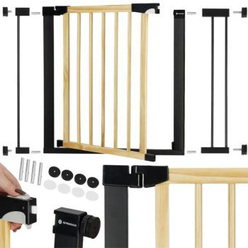 Springos Biztonsági kapu 96-103cm - Fekete, Barna kép