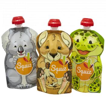 SQUIZ ételtasak, 3 darabos, Ausztrália (Kenguru, Koala, Teknős), 130 ml kép