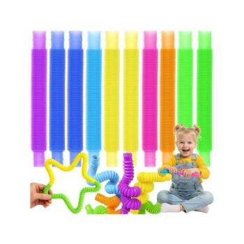 Szenzomotoros fejlesztő játékok - Színes érzékszervi csövek gyerekeknek - 10 db kép