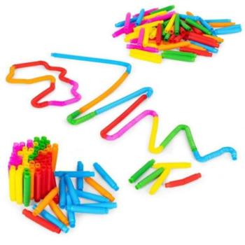 Szenzomotoros fejlesztő játékok - Színes érzékszervi csövek gyerekeknek - 60 db kép