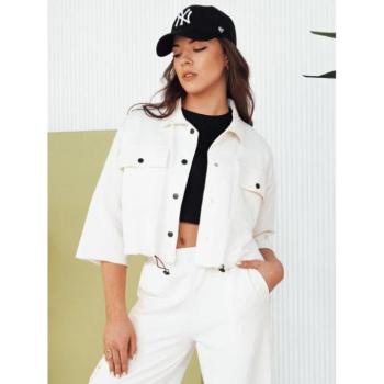 Szettek - Női fehér kabát és nadrág szett kép