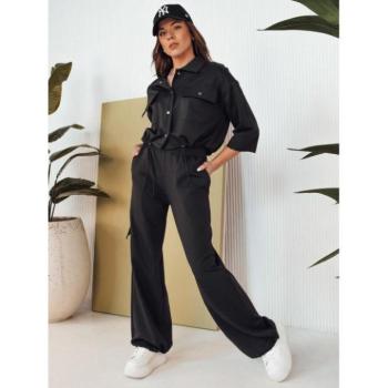 Szettek - Női fekete kabát és nadrág szett kép