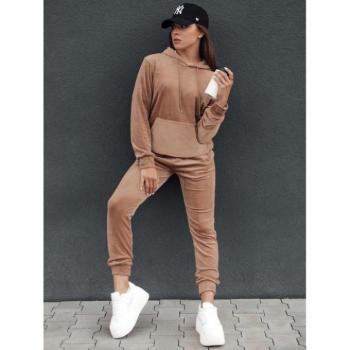 Szettek - Női világosbarna bársony szett kép