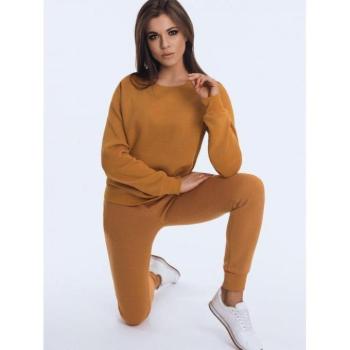 Szettek - Teve színű cipzáras szabadidő szett hölgyeknek kép