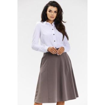 Szoknyák - Elegáns sötét bézs színű női szoknya kép