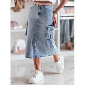 Szoknyák - Farmer midi szoknya cargo zsebekkel CY0490 kép