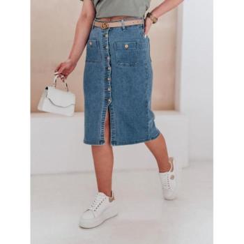 Szoknyák - Kék farmer midi szoknya gombokkal CY0509 kép