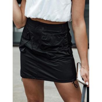 Szoknyák - Mini szoknya zsebekkel fekete színben kép