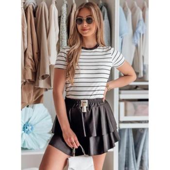 Szoknyák - Női fekete miniszoknya fodorral CY0494 kép