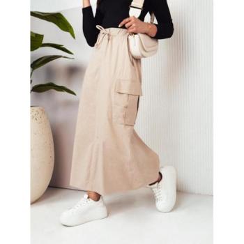 Szoknyák - Női világos bézs maxi szoknya kép