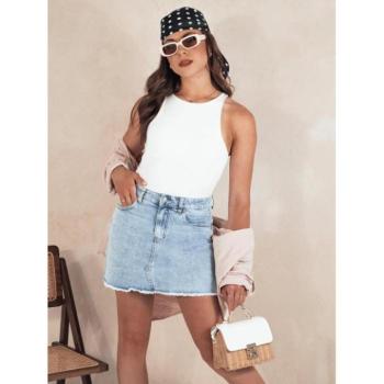 Szoknyák - Női világoskék farmerszoknya kép