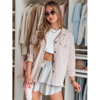 Szoknyák - Világos szürke női miniszoknya fodros díszítéssel CY0496 kép