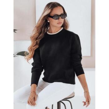 Szvetterek - Fekete női alap pulóver MY2504 kép