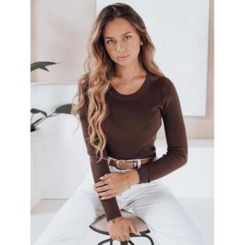 Szvetterek - Női barna bordázott pulóver MY2494 kép