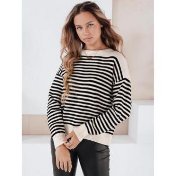 Szvetterek - Női bézs csíkos pulóver MY2523 kép