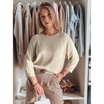 Szvetterek - Női bézs pulóver 3/4-es ujjal MY2432 kép