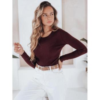 Szvetterek - Női bordó bordázott pulóver MY2493 kép