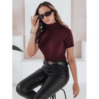 Szvetterek - Női bordó pulóver rövid ujjal MY2556 kép