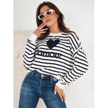 Szvetterek - Női sötétkék pulóver szívecskével kép